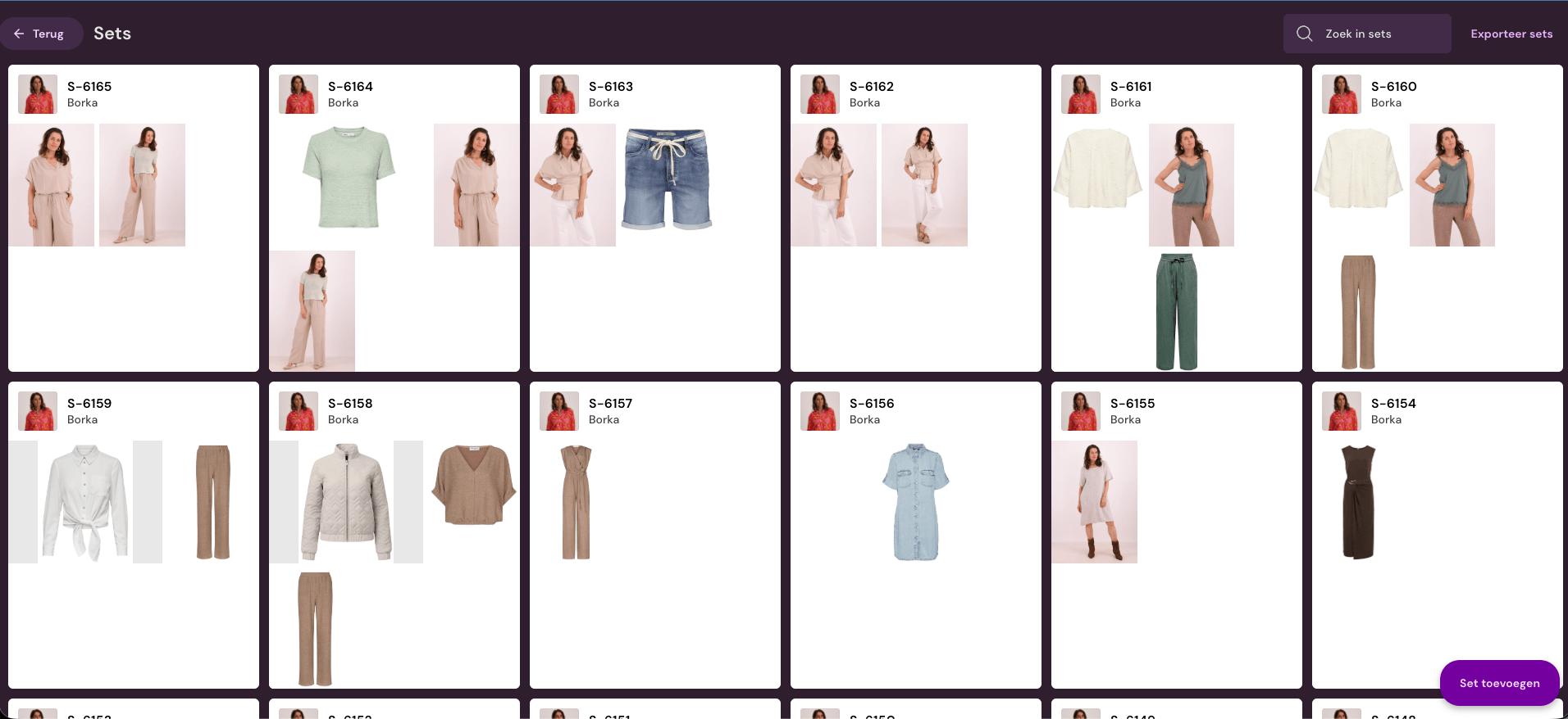 Shop the Look-overzicht in Photopilot